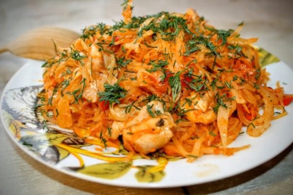 С курицей